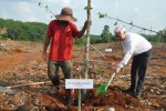 Đồng chí Nguyễn Văn Lợi, Ủy viên Trung ương Đảng, Bí thư Tỉnh ủy trồng cây tại lễ phát động