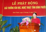 Lễ phát động giải thưởng văn học, nghệ thuật tỉnh Bình Phước