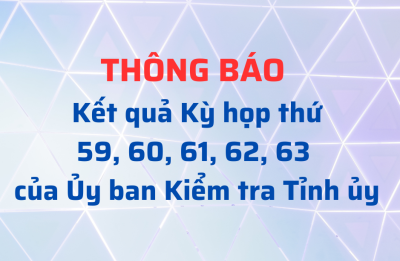 THÔNG BÁO Kết quả Kỳ họp thứ 23 của Ủy ban Kiểm tra Tỉnh ủy (1)